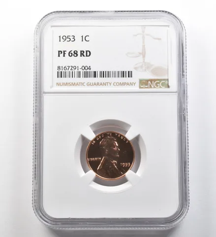 1953 Lincoln Wheat Cent PF68 RD NGC *8108
