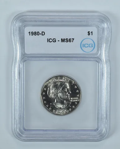 1980-D Susan B Anthony $1 MS67 ICG