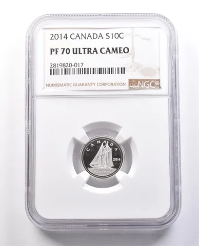 2014 Canada 10 Cents Silver PF70 UCAM NGC *9999
