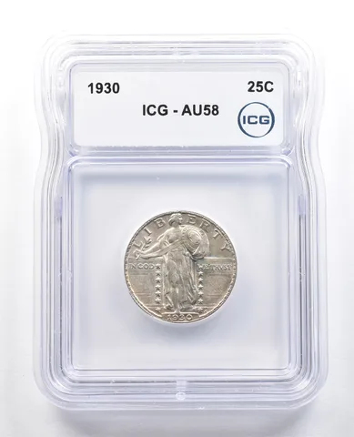 1930 Standing Liberty Quarter AU58 ICG *5028