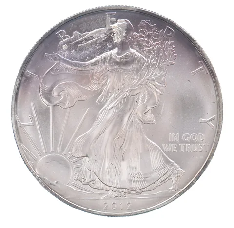 Beautiful Toned - 2012 American Silver Eagle 1 Troy Oz .999 Fine Silver *089