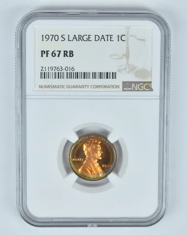 PF67 RB 1970-S Lincoln Memorial Cent - Large Date NGC INSANE Tone a8943