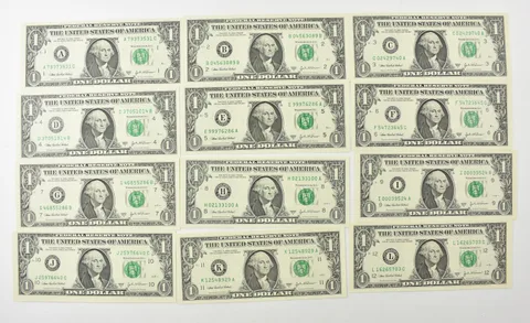 Lot (12) 2003 A $1 FRN Complete District Set a7940