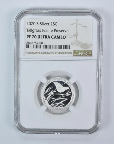 2020-S Washington Quarter ATB Silver Tallgrass Prairie PF70 UCAM NGC