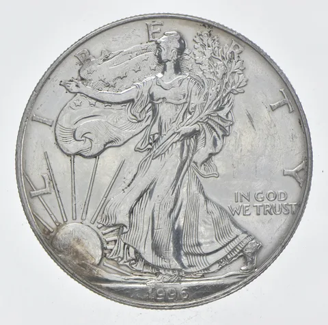 Rarest 1996 American Silver Eagle - Key Date - Rare LOW MINTAGE *343