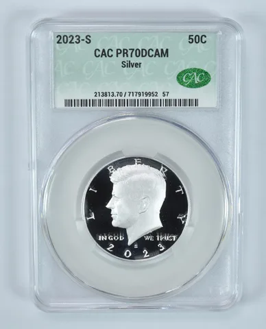 2023-S Kennedy Half Dollar Silver PR70 DCAM CAC CACg