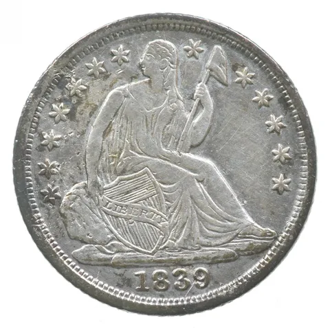 1839-O Seated Liberty Half Dime No Drapery a8328