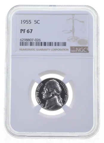 1955 Jefferson Nickel PF67 NGC PR Proof