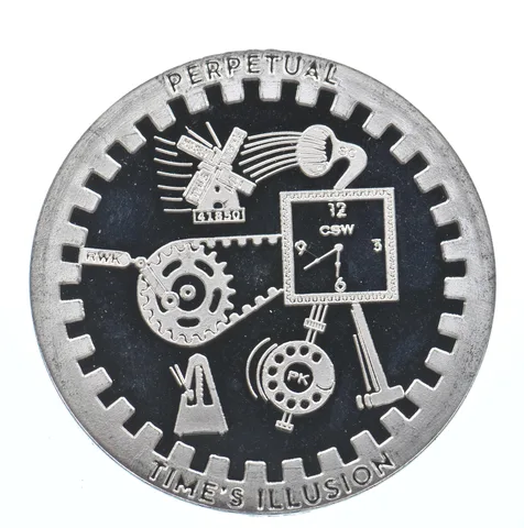 1 Oz Silver Round Chautauqua Silver Works Perpetual Time's Illusion *1675