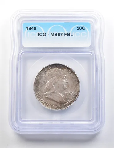 1949 Franklin Half Dollar MS67 FBL ICG a9539