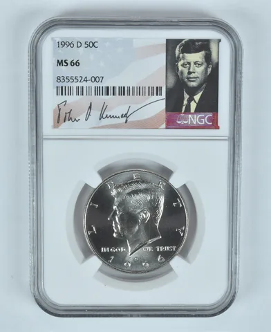 1996-D Kennedy Half Dollar MS66 NGC Signature Label