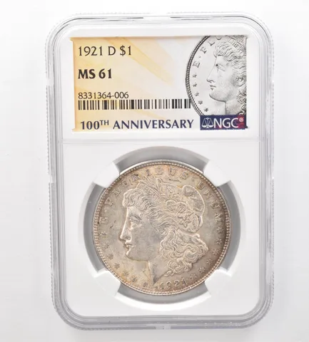 1921-D Morgan Silver Dollar MS61 NGC Beautiful Tone *7426