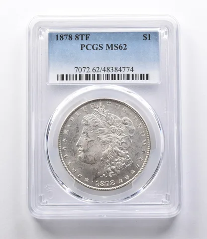 MS62 1878 8TF Morgan Silver Dollar PCGS *2756