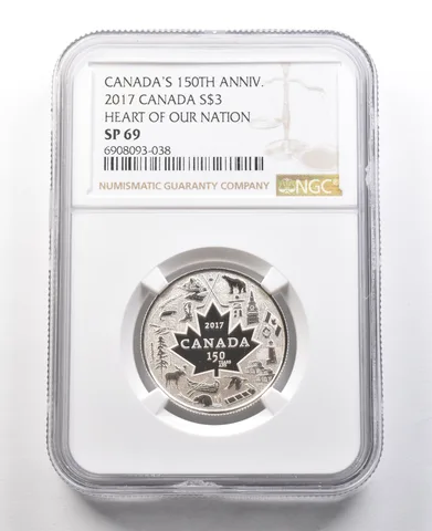 2017 Canada $3 Silver 150th Anniversary Heart Of Our Nation SP69 NGC *8412