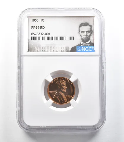 1955 Lincoln Wheat Cent PF69 RD NGC *0137