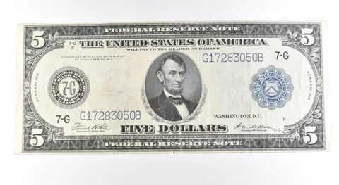 1914 $5 Chicago IL FRN Large Note Blue Seal *2714