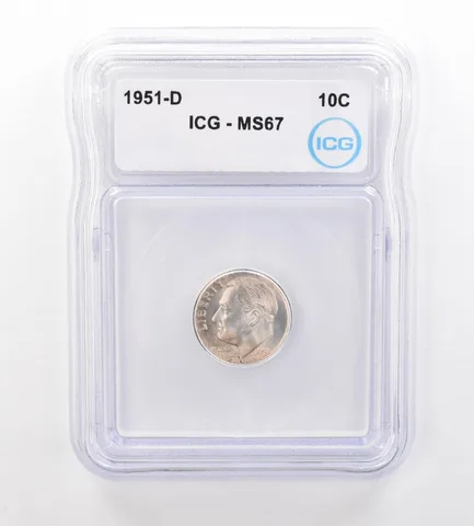 1951-D Roosevelt Dime MS67 ICG Nice Tone *7526