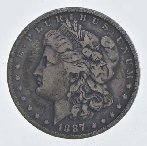 Early - 1887 Morgan Silver Dollar - 90% US Coin *036
