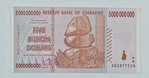 2008 Zimbabwe 5 Billion Dollars Reserve Note