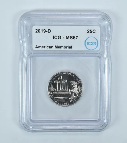 2019-D Washington Quarter ATB American Memorial MS67 ICG