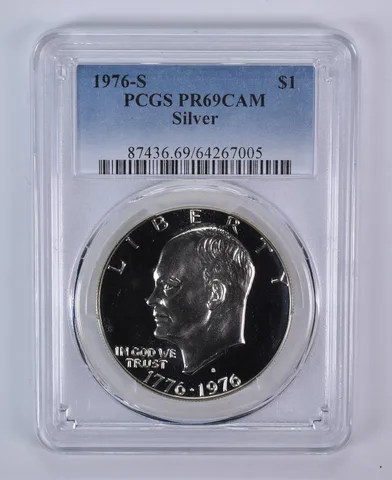 1976-S Eisenhower $1 Silver PR69 CAM PCGS Blue Label