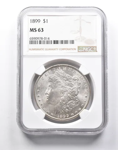 MS63 1899 Morgan Silver Dollar NGC *0095