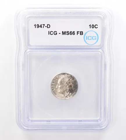 1947-D Roosevelt Dime MS66 FB ICG Beautiful Tone *7314