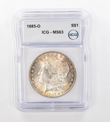 1885-O Morgan Silver Dollar MS63 ICG Beautiful Tone *0978