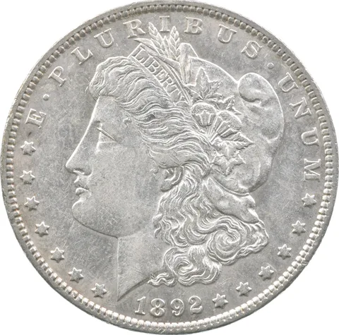 1892 Morgan Silver Dollar a5806