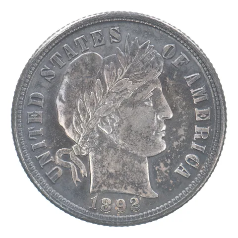 1892 Barber Dime Beautiful Tone *8902