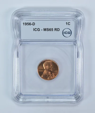 1956-D Lincoln Wheat Cent MS65 RD ICG