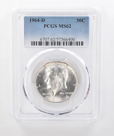1964-D Kennedy Half Dollar MS62 PCGS Beautiful Tone Reverse *1377