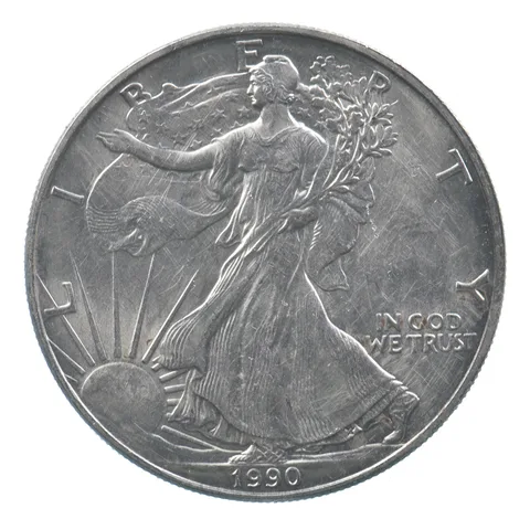 Better Date 1990 American Silver Eagle 1 Troy Oz .999 Fine Silver *664