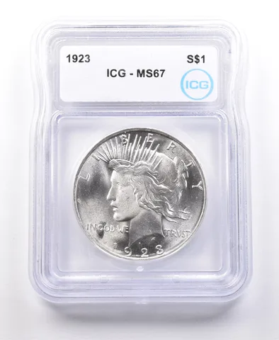 1923 Peace Silver Dollar MS67 ICG *5020