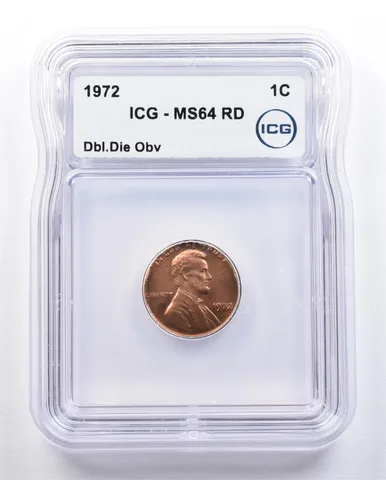 1972 Lincoln Memorial Cent Double Die Obverse MS64 RD ICG *1648