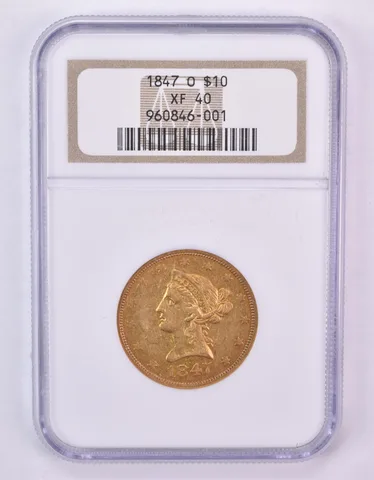 1847-O $10 Liberty Head Gold Eagle XF40 NGC *0984