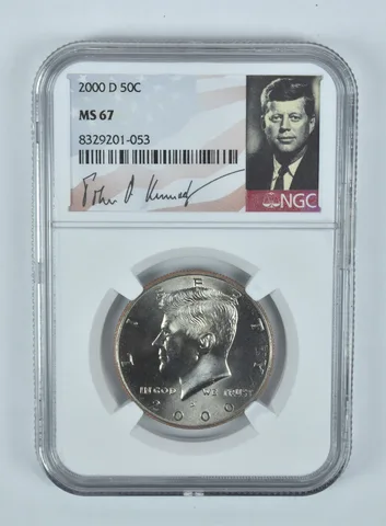 2000-D Kennedy Half Dollar MS67 NGC Signature Label