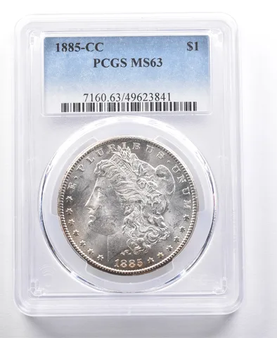 1885-CC Morgan Silver Dollar MS63 PCGS a4679