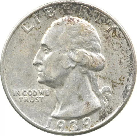 1939-D Washington Quarter a9264