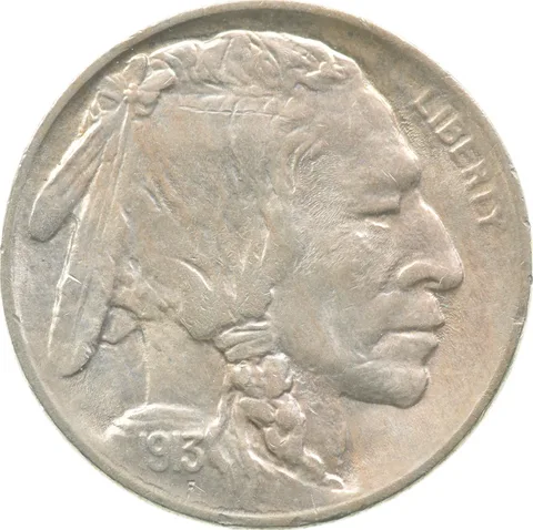 1913 Indian Head Buffalo Nickel T-1 a8969