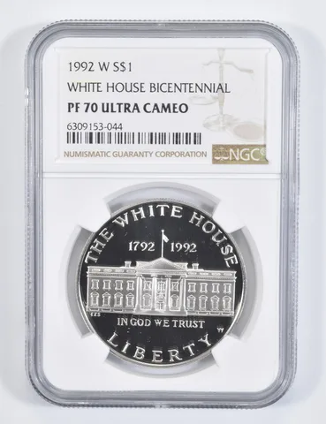 1992-W White House Commemorative Proof Silver Dollar PF70 NGC