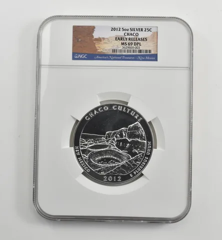 2012 5 Oz Silver Quarter America The Beautiful Chaco ER MS69 DPL NGC *1588