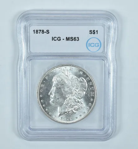 1878-S Morgan Silver Dollar MS63 ICG
