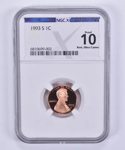 1993-S Lincoln Memorial Cent Proof 10 UCAM RD NGC X NGCX