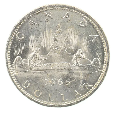 1966 Canada 1 Dollar Silver Beautiful Tone *3101
