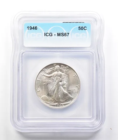 1946 Walking Liberty Half Dollar MS67 ICG a2872
