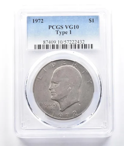 1972 Eisenhower $1 Type 1 VG10 PCGS a2686
