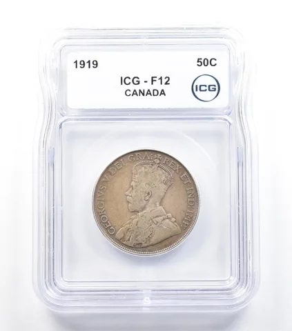 1919 Canada 50 Cents F12 ICG *5691