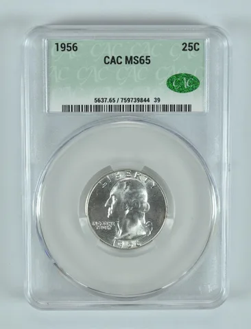 1956 Washington Quarter MS65 CAC CACg