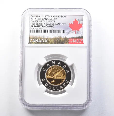 2017 Canada $2 Silver Gilt Dance Of The Spirits Our Home PF70 NGC a5857